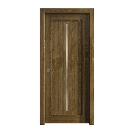 Sartodoors Sliding Pocket Door 32 x 96 inches, Ego 5014 Marble Oak, Kit Rail Hardware, Solid Wood Interior B EGO5014PD-DMR-3296