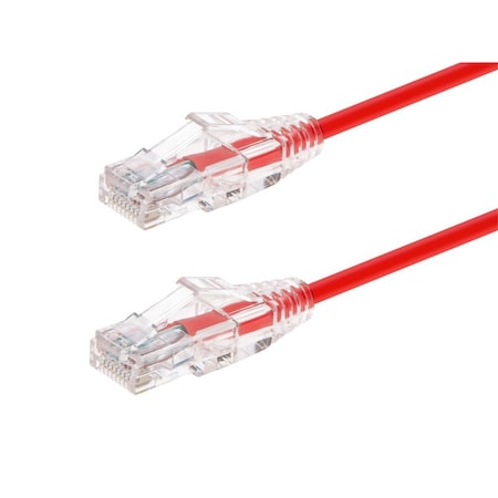 Monoprice Slim Cat6 Utp Cable 7 ft.Red 14814