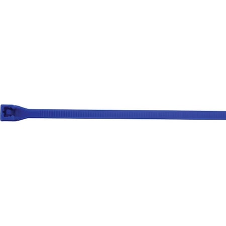 Powerhouse Cable Tie, 7-1/4 in L, Blue, Nylon, 100 PK PO3642367