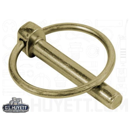 Huyett Lynch Pin, Standard Duty, Zinc Yellow Carbon Steel, 7 mm Dia x 40 mm Shank Length LPM-070-040