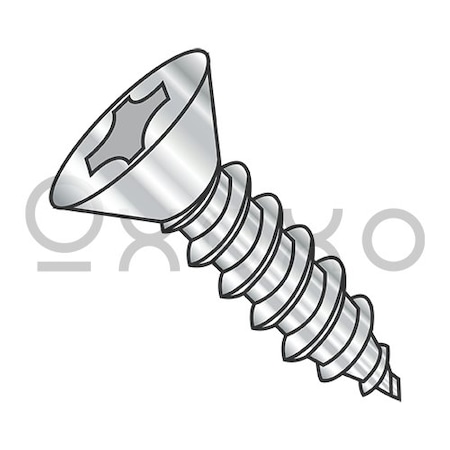6-18X5/8 Phillips Flat Self Tapping Screw Type A Fully Threaded 18 8 Stainless Steel, 5000PK