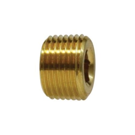 Midland Industries PLUG HEX CTSK 1/2IN FNPT 0.61IN BRS 28096