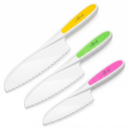 Nutrichef 3-Piece Nylon Kitchen Baking Knife Set NCKIDNF3
