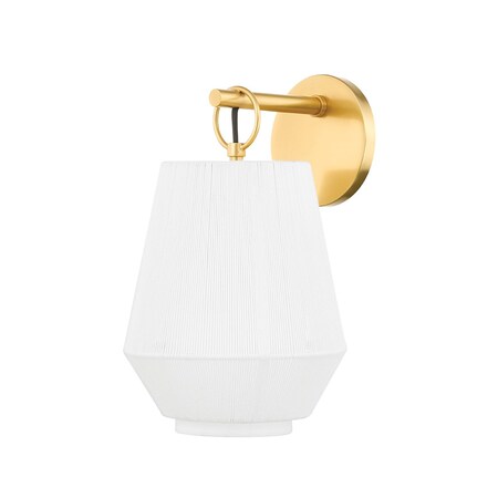 Hudson Valley Lighting Becki Owens X Debi 1 Light Wall Sconce 7.5 In. Aged Brass BKO500-AGB