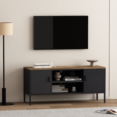 Manhattan Comfort Landen 47in TV Stand in Black TV010-BK