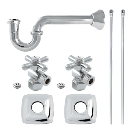 Kingston Brass Plumbing Sink Trim Kit with P-Trap, Polished Chrome KPK110P1