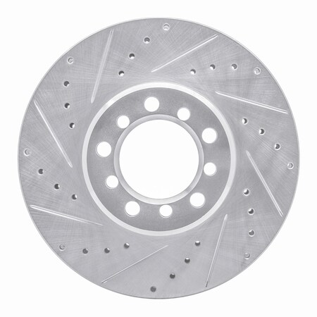 Dynamic Friction Co DFC Brake Rotor - Drilled and Slotted - Silver 631-63017L