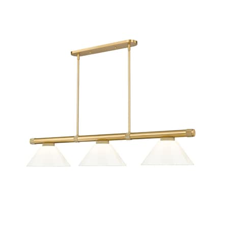 Z-Lite Vanguard Rubbed Brass 3 Light Billiard 3050-3RB-PWH