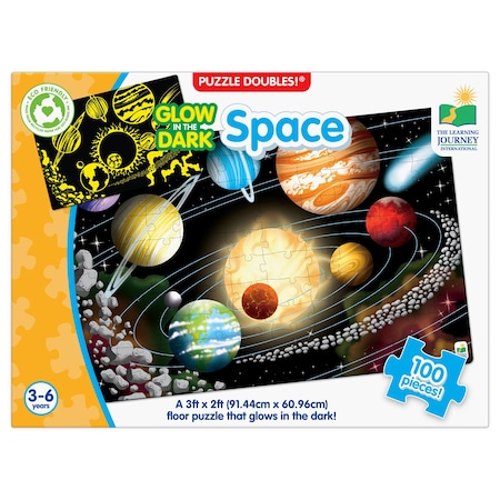 The Learning Journey International Puzzle Doubles, Glow In The Dark, Space 782545