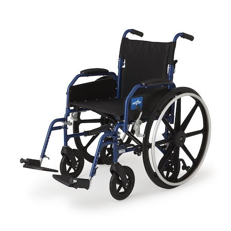Medline Hybrid 2 Narrow Transport Wheelchair with Removable Desk-Length Arms MDS806250NH2