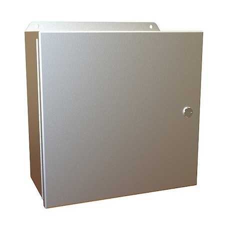Hammond Latches Electrical Enclosure, 12 in H, 6 in D, 12 in W, 12, 13, 3R, 4, 4X, Aluminum EJ12126AL