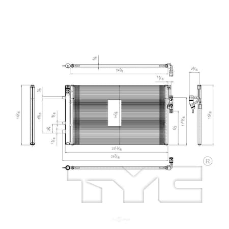 Tyc A/C Condenser 4127