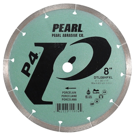 Pearl P4 Porcelain Blade 8 in. 5/8 in. Arbor DTL08HPXL