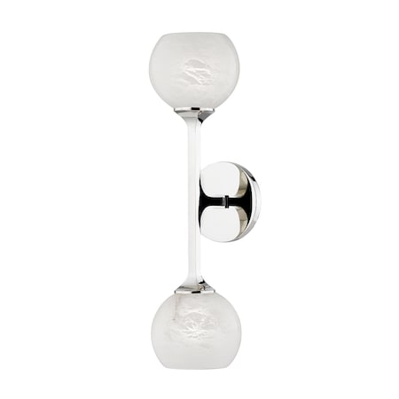 Hudson Valley Lighting Melton 2 Light Wall Sconce 5 In. Polished Nickel 7122-PN