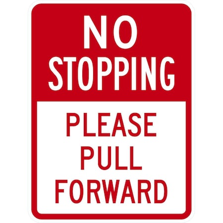 Lyle No Stopping Please Pull Forward, 18x24, High Intensity Prismatic, White G-10528-HI_18x24