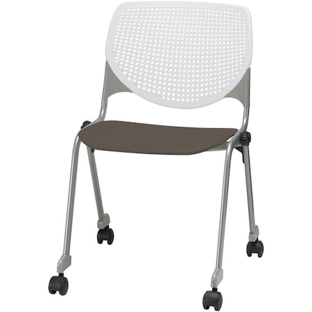 Kfi Poly Stack Chair, Brownstone Seat CS2300-BP08-SP18