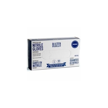 Remcoda Extra-Strength Nitrile Gloves - 4 mil Thickness - Chemical Protection - Small Size, 10PK NIT103-S