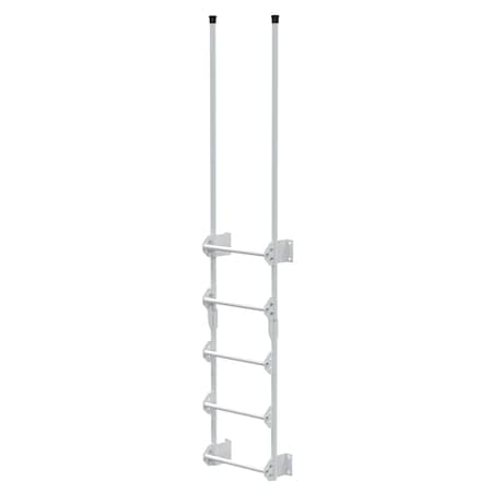 Vestil Steel Walk Through Dock Ladder 5 Step 300 Lb. Capacity White DKL-5-WT