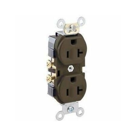 Leviton Commercial Grade Duplex Receptacle, 20 Amp, 125 Volt CR20-S