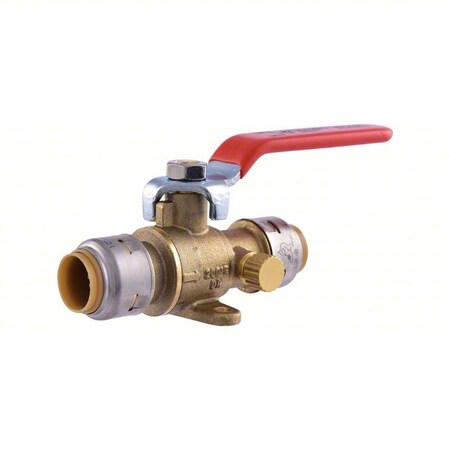 Sharkbite Turn Ball Valve, 3.6" L, Brass UR24615