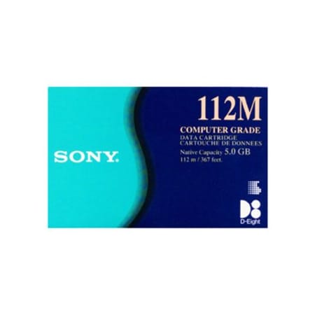 Sony D8 8mm Tape Cartridge - 8mm Tape - 2.5GB (Native) / 5GB (Compressed) QG112M