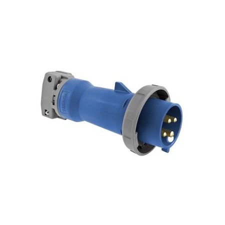 Hubbell Wiring IEC Pin & Sleeve, 60A 3-Phase 250V AC, 3-Pole 4-Wire Ground, Watertight Male Plug HBL460P9W