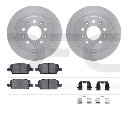 Dynamic Friction Co DFC Brake Rotor with 5000 Brake Pads and Hardware Kit 6512-47329