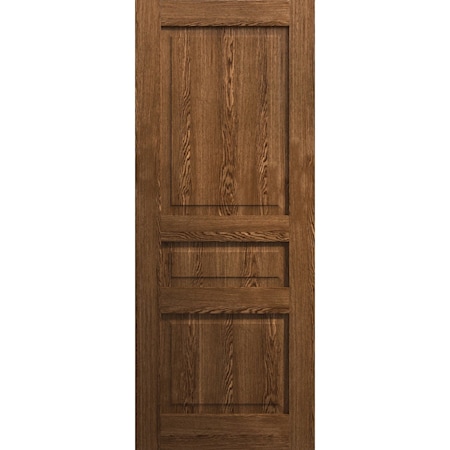 Sartodoors Slab Door Panel 24 x 96 inches, Ego 5012 Cognac Oak Veneer, Wood Veneer Doors, Pocket Closet Slid EGO5012S-DKO-2496