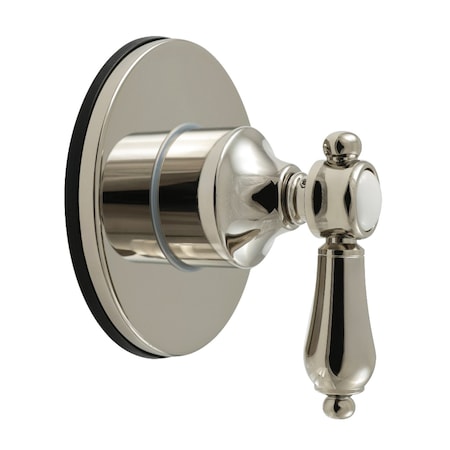 Kingston Brass Single-Handle Six-Way Diverter Valve with Round Trim Kit, Polished Nickel KS4036BAL