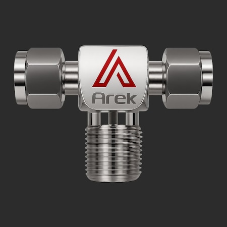 Arek Male Branch Tee 1/4 in Tube OD X 1/4 in NPT SS 316 RL130 MBT _1/4 X 1/4