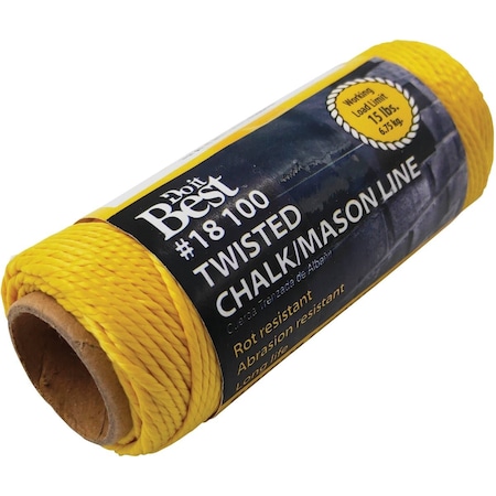 Do It Best 100 Ft. Fluorescent Yellow Twisted Nylon Mason Line 306948