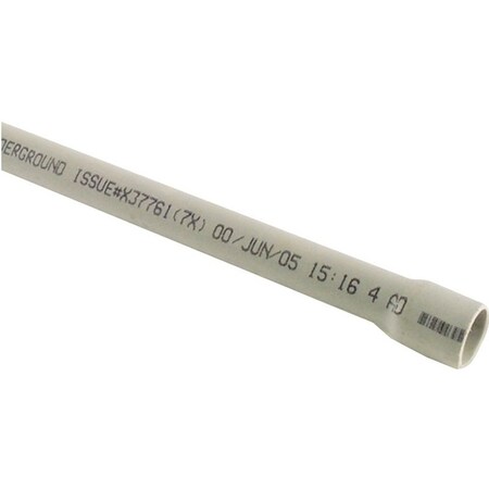 Jm Eagle Non-Metallic Conduit, Schedule 40, 3/4 in Trade Size, 10 ft, PVC 67454