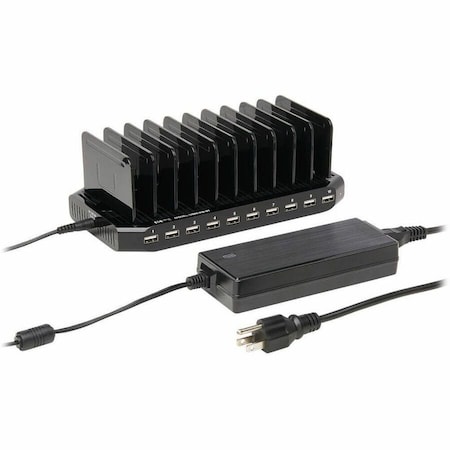 Eaton Tripp Lite Series 10-Port USB Charging Station with Adjustable Storage, 12V 8A 96W USB U280-010-ST