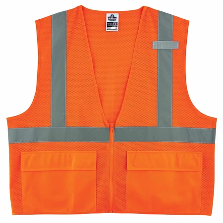 Ergodyne Vest, 8220Z, S/M, Orange 8220Z