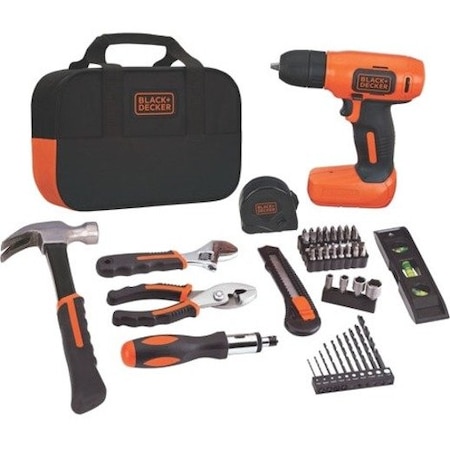 Black & Decker 8V MAX* Cordless Lithium Drill Project Kit BDCD8PK