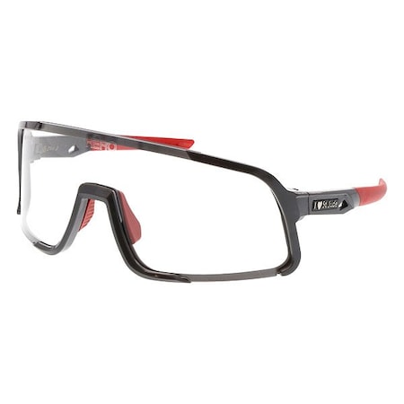 Mcr Safety Hulk HK4, Safety Glasses, MAX6 Anti-Fog, Clear Lens, Gun Metal Frame, Full-Frame HK430PF