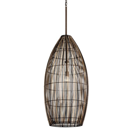 Troy Lighting Holden 1 Light Pendant 21.5 In. Textured Bronze F7533-TBZ