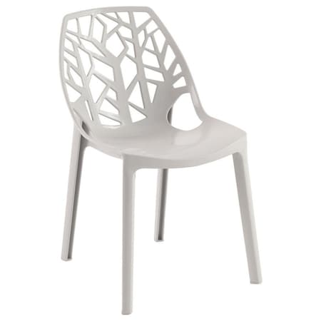 Leisuremod Modern Cornelia Dining Chair, Solid Grey C18SGR