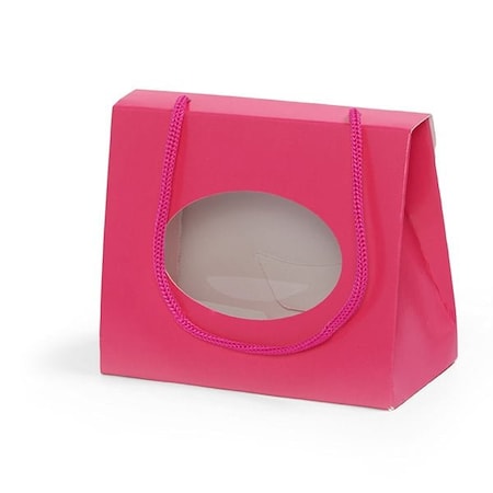 Nashville Wraps Pink Window Purse Favor Box, 5 x 2.5 x 4, 6PK 31014