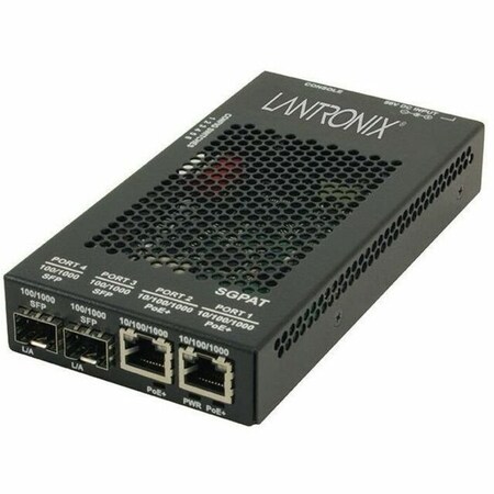 Transition Networks 2 10/100/1000 POE+ RJ-45 TO 2 OPEN DUAL SPEED SFP PORT MEDIA CONVERTER W/ -N SGPAT1040-305-NA