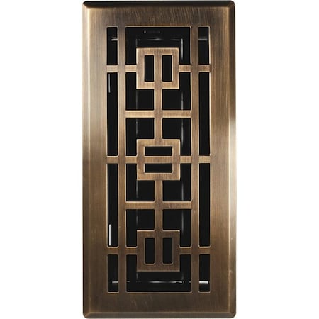 Imperial RG3283 Floor Register, 4 in H x 10 in W Duct Opening, 15 mm Stamped Steel RG3283-B