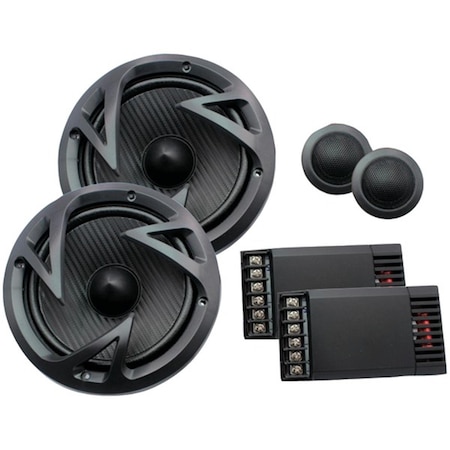 Power Acoustik Edge Series 500 watt 2-Way Component Speaker System, Black - 6.5 in. EF-60C