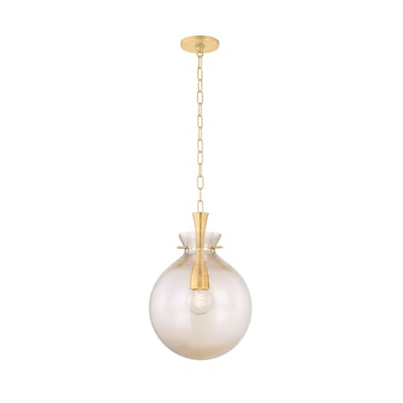 Mitzi Daria 32in wide 1 Light Chandelier in Aged Brass H1071801L-AGB