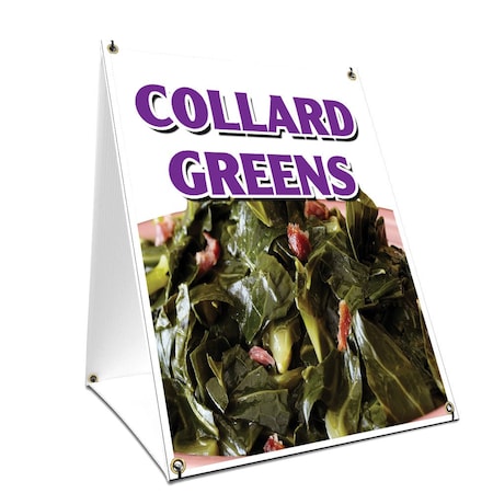 Signmission Collard Greens, 24 Inch x 18 Inch A-frame Yard Sign, Plastic Sign SBC-1824-Collard Greens