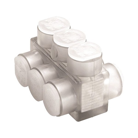 Burndy MultitapConnector, Alum, Clear, Hex, 6Port BIBD6006