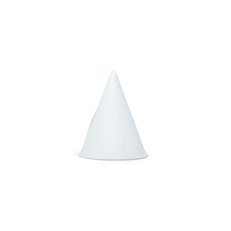 Rdi Cone Cup 4.5oz White Rolled Rim 5000 cs, 5000PK CP-CONE-4.5