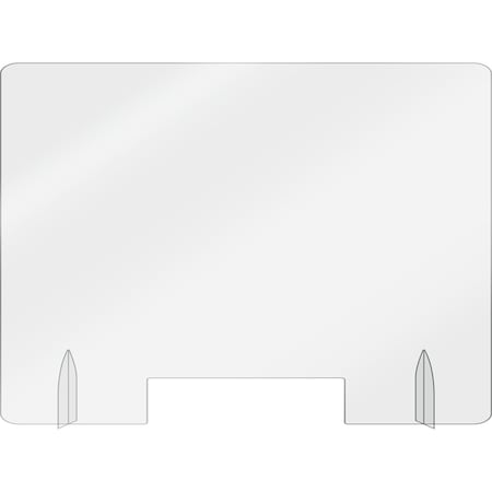 Aarco Polycarbonate Freestanding Protection Shield w/ Pass Thru FPS1824PC