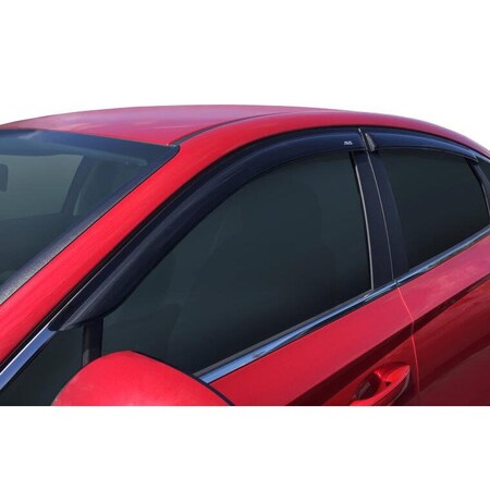 Ventshade Rainguards, Aerodynamic Design, Outside Channel, Smoke, Acrylic, Set Of 4 94764