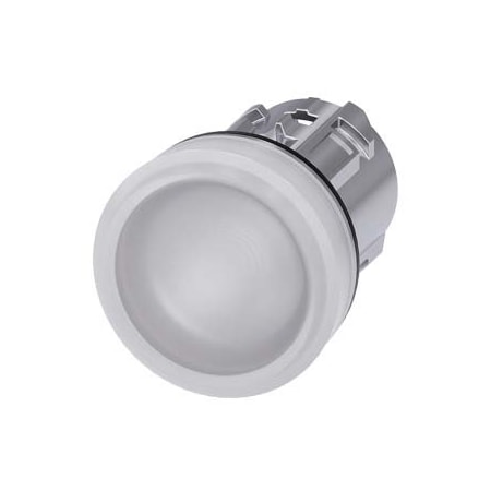 Siemens Indicator lights, 22 mm, round, metal, shiny, white, lens 3SU1051-6AA60-0AA0-ZY12