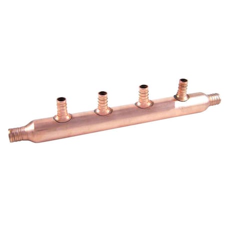 Cash Acme Copper Manifold with Pex 4 Port Open Bulk 22786